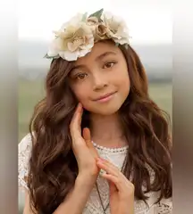 Joyfolie Mia Joy Orly Flower Crown in Cream (OS)