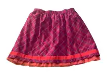 Matilda Jane womens medium pink plaid skirt lined tulle cute purple clueless