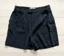 Everlane Pleated Shorts in Black | Size 6