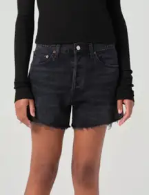 Agolde Parker Long Shorts Fright Black