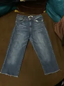 High Waist Straight Leg Cropped Pant