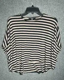 Bryn Walker Women’s Striped Poncho Shirt Blouse Size XS Lagenlook