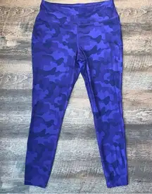 ZELOS Motion Below Ankle Leggings Purple Camouflage Print Size Large