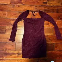 Lucy in the sky sparkly burgundy dress