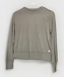 Vuori Daydream Crew Womens Small Gray Long Sleeve Soft Stretch Lounge Top