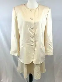 Vintage Spiegel ivory skirt and jacket suit set size 12