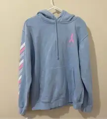 Jeffree Star  - Star Lounge Hoodie Sweatshirt Light Sky Blue W/ Pink Size Medium