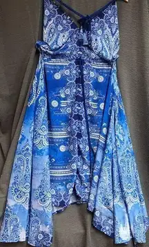 NWT RIMA, beach world silky scarf long dress, or a swim coverup