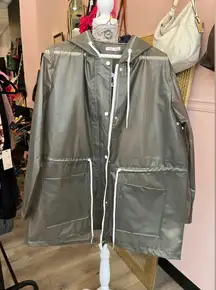 Dex Gray Hooded Rain Jacket