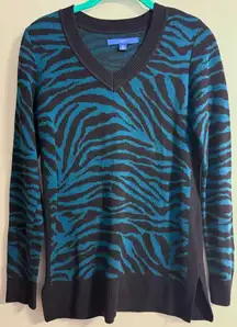 Apt. 9 - Zebra Print V-Neck Sweater (NWOT) -