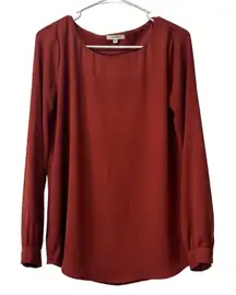 Pleione Blouse Women Size‎ XS Orange Office Work Career Academia Anthropologie