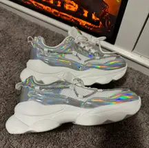 Holographic rave sneakers