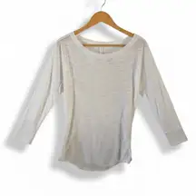 Express White Knit Boatneck Oversized Long Sleeve Sweater