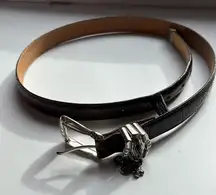 Brighton Belt Brown Leather Medium 3 Dangle Charms Heart Horseshoe Cross B10078‎