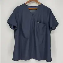 Fig Caterina One Pocket Short Sleeve Scrub Top Women’s Size 3XL in Blue-Gray