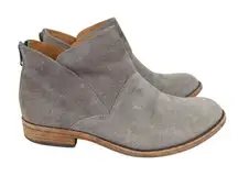Kork-Ease Ryder Women's Gray Suede Leather Ankle Boots Booties Back Zip 7M Taupe