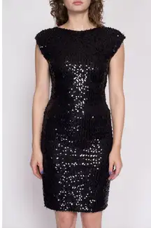 Love Reign Sleeveless Dress Black Sequins S