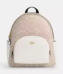 🔥🎁NWT! Coach Court Backpack in Signature Canvas Sand/Chalk CZ176 Msrp:$450.00