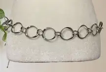 Vintage Y2K Silver Chainlink Chunky Waist Belt