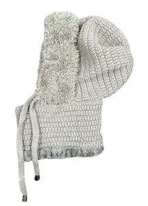 Knitted Warming Inside Fuzzy Lined Balaclava in Gray