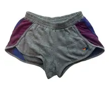 Gray & Purple Sweat Shorts