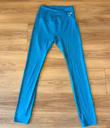 Bright Blue Gym Shark Leggings