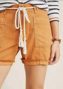 Anthropologie Burnt Orange Wilder Utility Shorts Boho Women’s Size 27