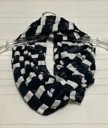 NWOT blue and white striped Infinity Scarf