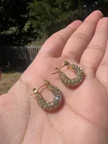 18k gold plated stainless steel small cute hoops earrings non tarnish no green marks elegant