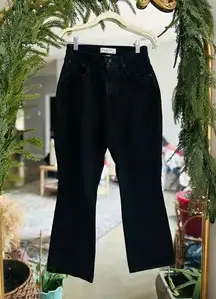 Abercrombie kick flare black jeans size 4/27 curve