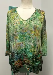 PECK & PECK Zoe French Countryside layered colorful top blouse Medium