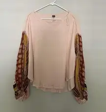 Free people blossom thermal waffle knit top