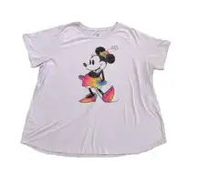 Disney ’s Rainbow Tie-Dye Minnie Mouse Lavender T-shirt size 3X