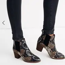 Madewell The Regan Boot in Snake Embossed Leather