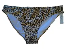 Nicole Miller Women's Leopard Print Bikini Bottom Swimsuit, Animal Print, 3XL‎