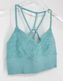 Alo Yoga AloSoft Lavish Strappy Sports Bra XS Blue Quartz Heather