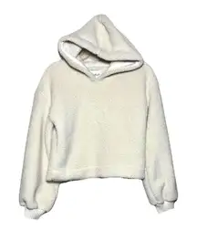 Abercrombie & Fitch Hoodie Womens XS Ivory Soft A&F Collection Pullover Sherpa