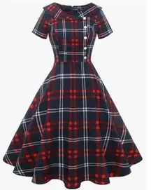 Audrey NEW Wedtrend 1950s Vintage  Hepburn Style Cocktail Swing Dress L