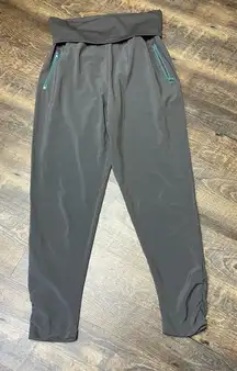 Offline By Aerie Og High Rise Leggings Fold Over Waist Jogger Pants Brown Small