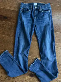 HUDSON Colette Skinny Jeans Womens Size 26 Mid Rise Stretch Dark Washed Denim