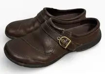 Merrell Dassie Stitch Casual Slides Coffee Brown Leather Womens US 8 UK 5.5