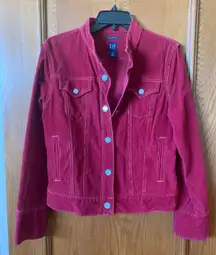 Women’s Red Corduroy Jean jacket