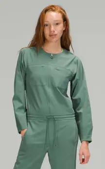 LULULEMON Ventlight Zippered Full Length Jumpsuit‎ Tidewater Teal NWT Sz 8