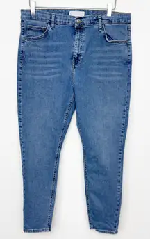 Topshop Women's Jamie Skinny Blue Denim Jeans 36