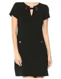 Tommy Hilfiger Black Short Sleeve Midi Dress