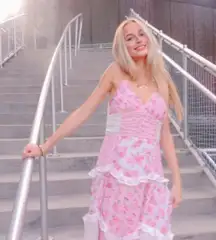 Alters State Adernlia Floral Maxi Dress Pink S