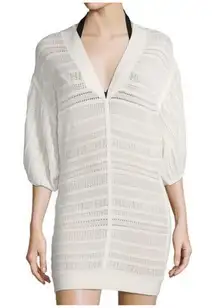 Herve Leger Marian Knit Cover Up in Alabaster. Size XS/S