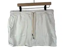 Madewell MWL Pull-On Mini Skirt In White Sz XL 100%‎ Cotton