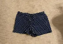 Loft Navy And White Shorts