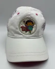 Vintage Dora The Explorer Hat - Nick‎ Jr. - White With Pattern - RARE!